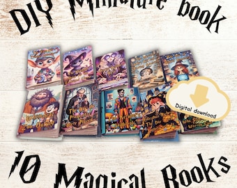 DIY Miniature Books | 1:12 Scale Dollhouse Book Set (Digital PDF)