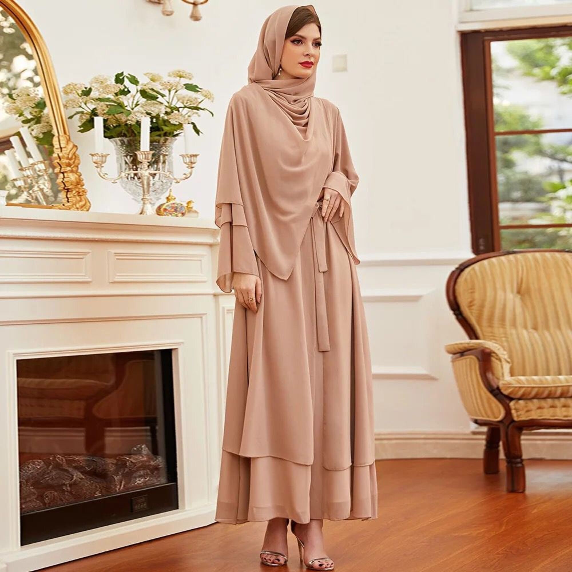 Eid Hooded Muslim Women Hijab Dress Prayer Garment Jilbab picture