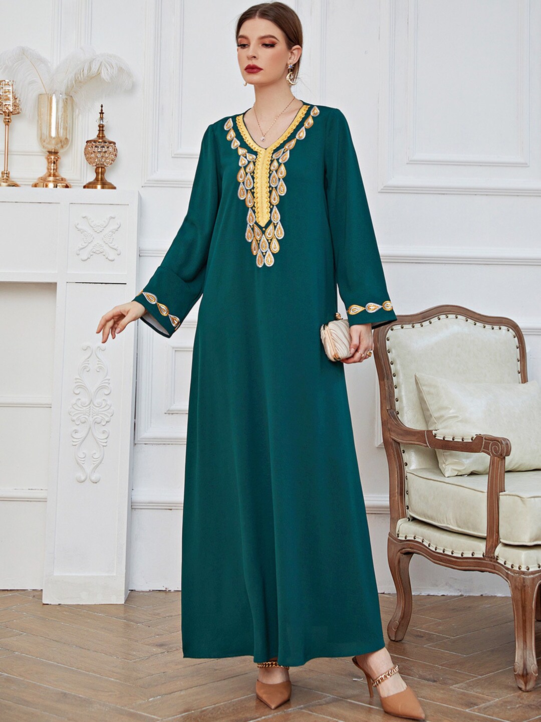Eid Mubarak Women's Long Dress Abaya Dubai Caftan - Etsy