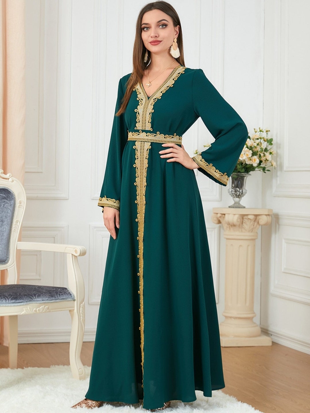 Caftan Oriental Dress Eid Aid Mubarak Ramadan Orient Dress - Etsy