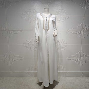 Moroccan Caftan, Abaya Long Satin Evening Dress for Women, Long Dress ...