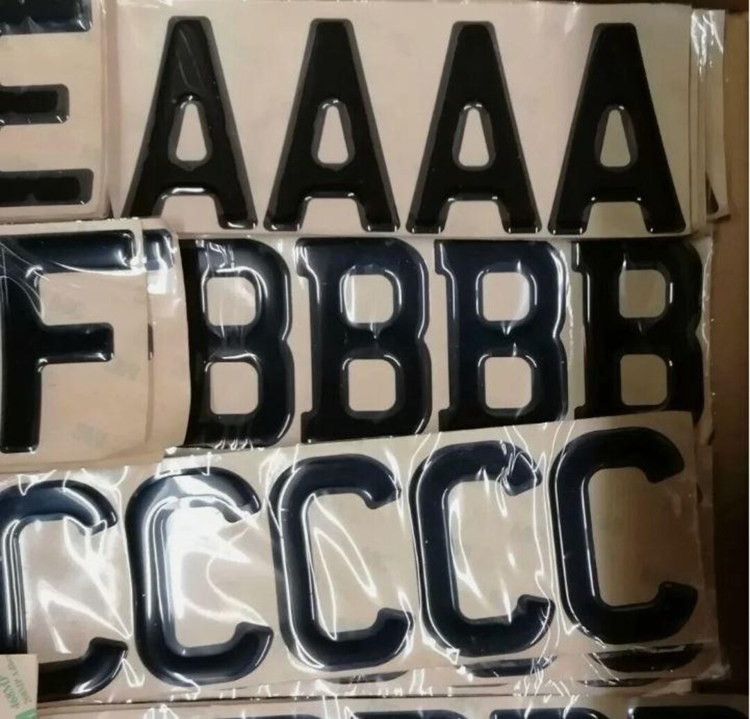 Gel Lettering 3D Gel Letters for Number Plates, Sign, Show, Board - Etsy UK