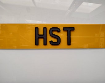 Matte inner Gloss Outline  Ghost  for Number plates , Road Legal  Plates