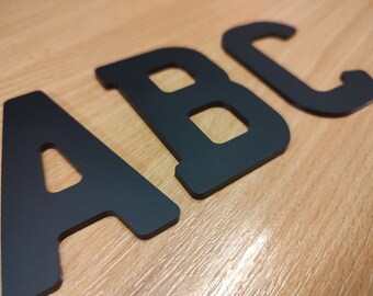 4D Matte Acrylic 3mm Black Letter For Number Plates, Sign, Show
