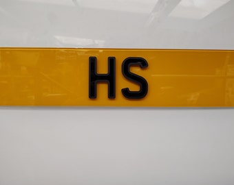 Gloss Inner matte outline (ghost) letters for Number Plates