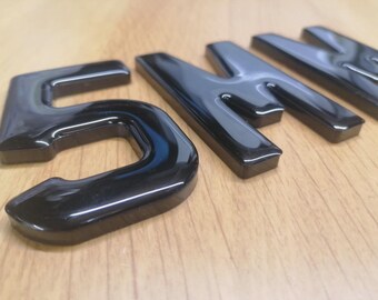 4x 5mm 3d Gel Letters with 4d acrylic base for Number Plates