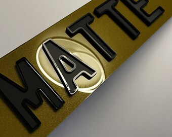 Matte 4D Laser Cut Letters with Ghost Outline (3mm)