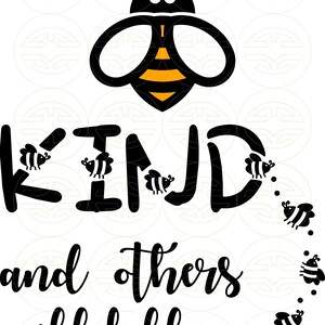 Bee Kind 2 Téléchargement numérique instantané. Fichiers de coupe svg eps png dxf, Silhouette, Cricut, numérique, transfert à chaud