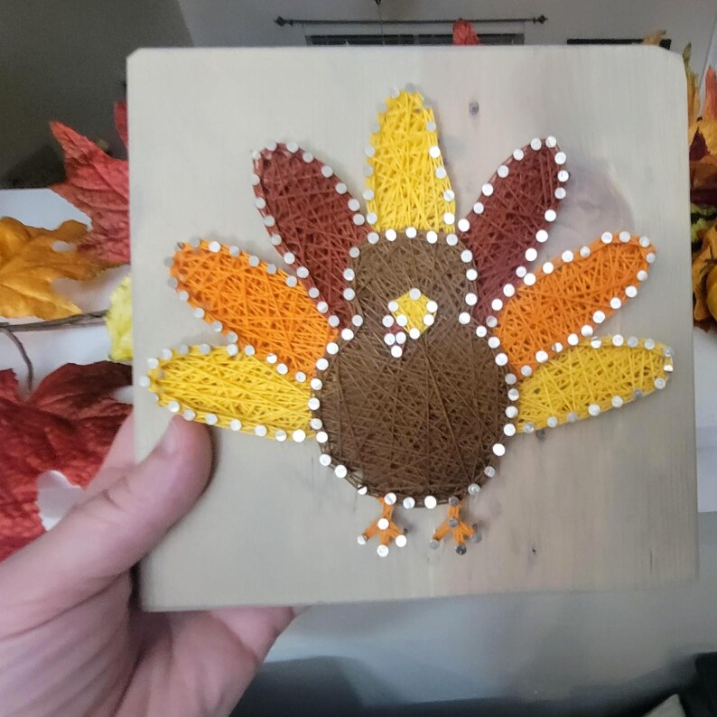DIY String Art Turkey, Farmhouse Décor, Relaxing and Fun Craft, Wall ...