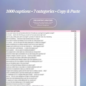 1000 subtítulos para OnlyFans Fansly, ideas para crear contenido (descarga digital)