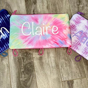 Customized/Personalized Tie Dye Pencil Cases