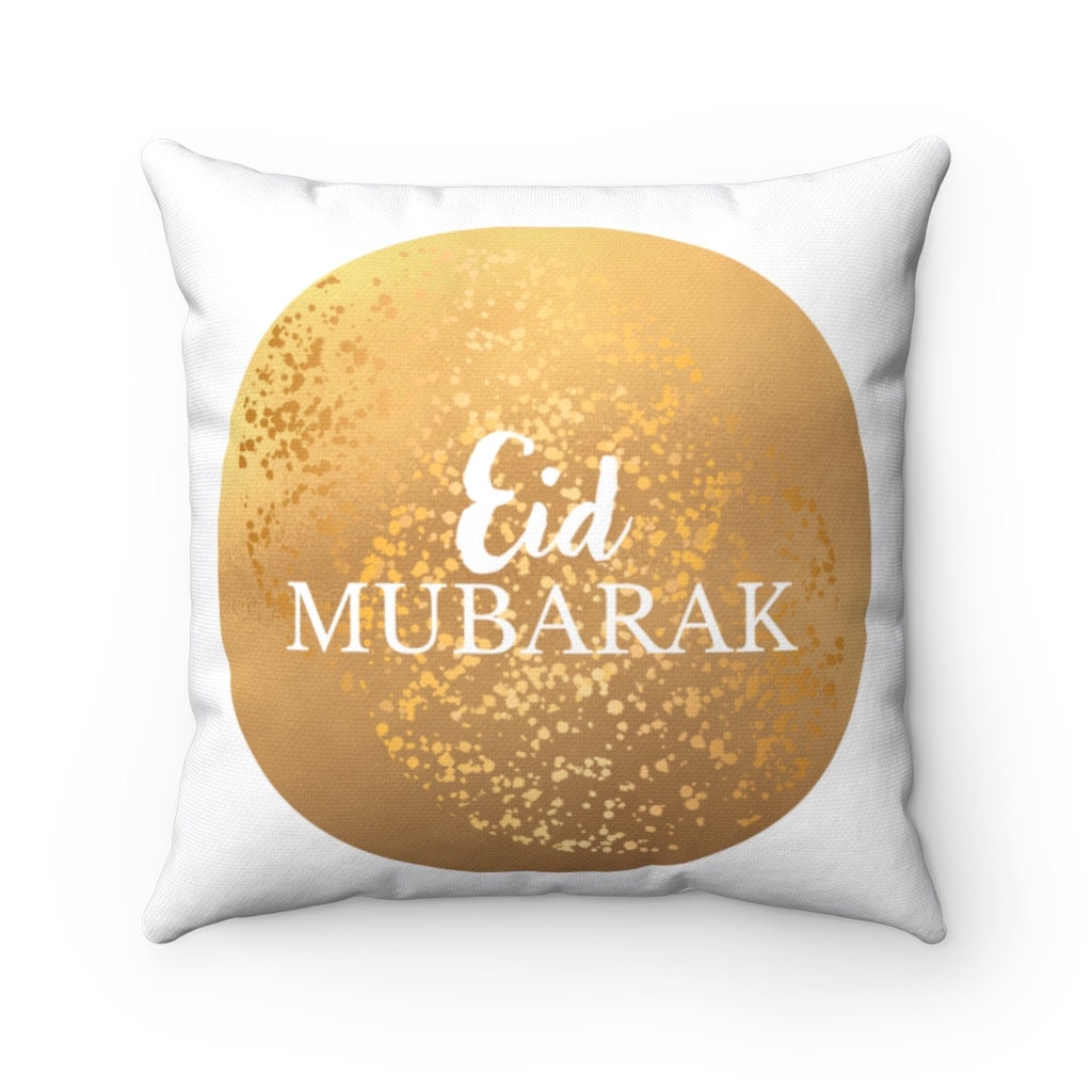 Housse de Coussin Eid Mubarak - Polyester Square Pillow Case
