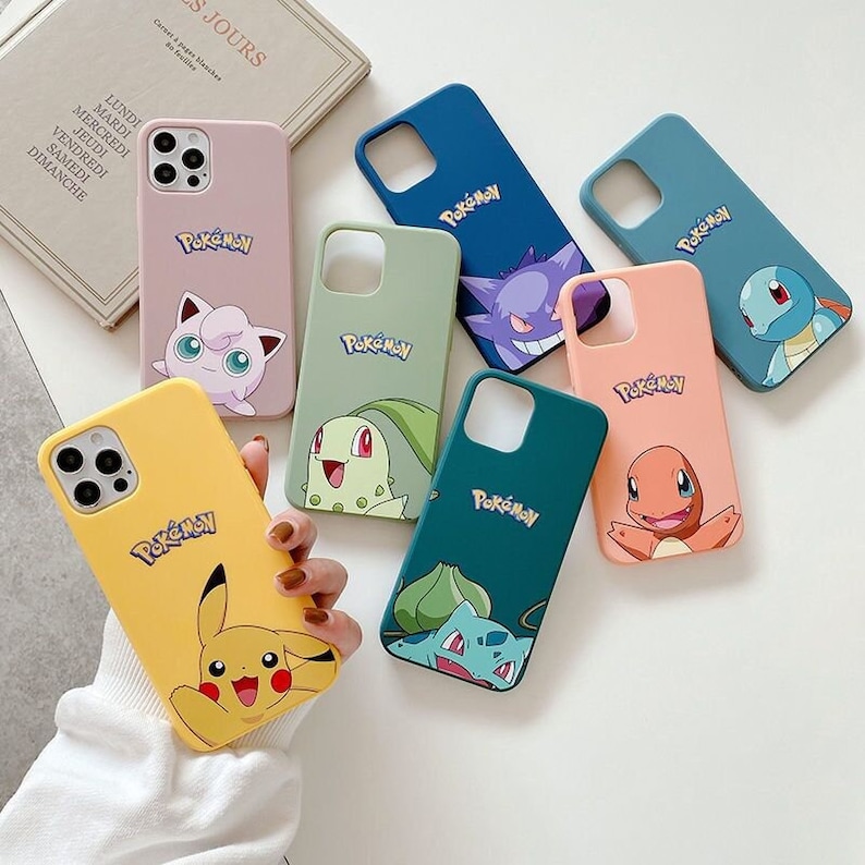 iPhone Case Poke Pikachu Cartoon Phone Case For iPhone 12, 11, XR Mini Pro Pro Max Soft Silicone Back Cover 