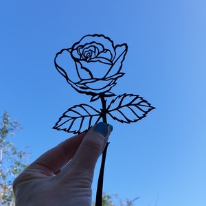 Handmade Rose Papercut: Original Black Paper Art, Limited Edition