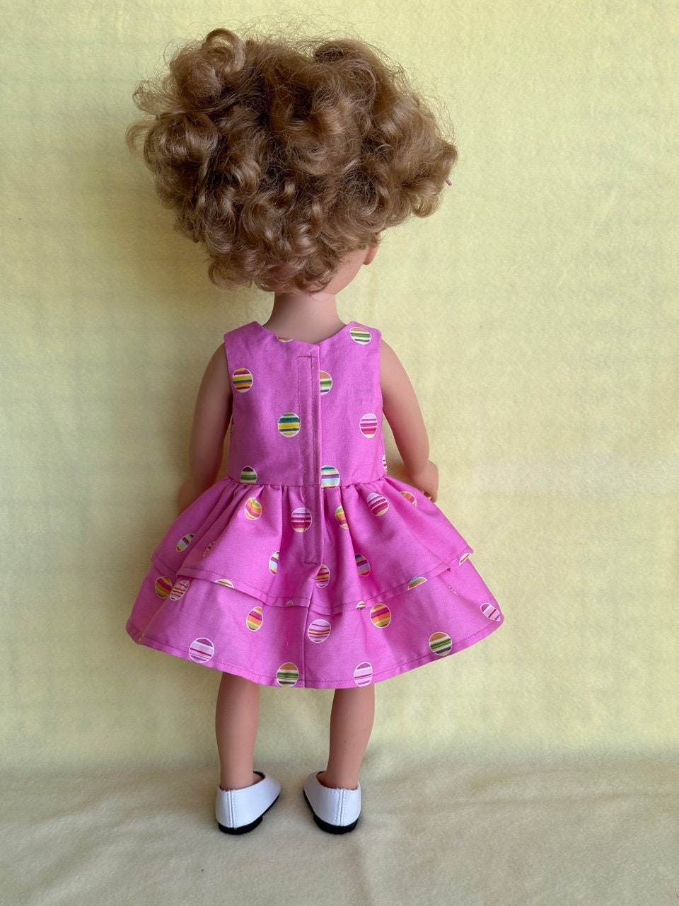 Bubble Gum Pink Textured Puff Sleeve Dress main image 1