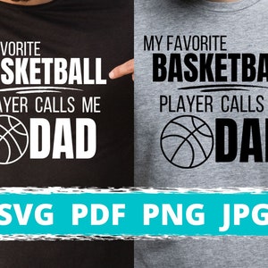 私の好きなバスケットボール選手が私をお父さんと呼ぶ SVG メンズ T シャツ、バスケットボールのお父さん PNG、父の日マグカップ、彼への誕生日プレゼント、デジタル ダウンロード