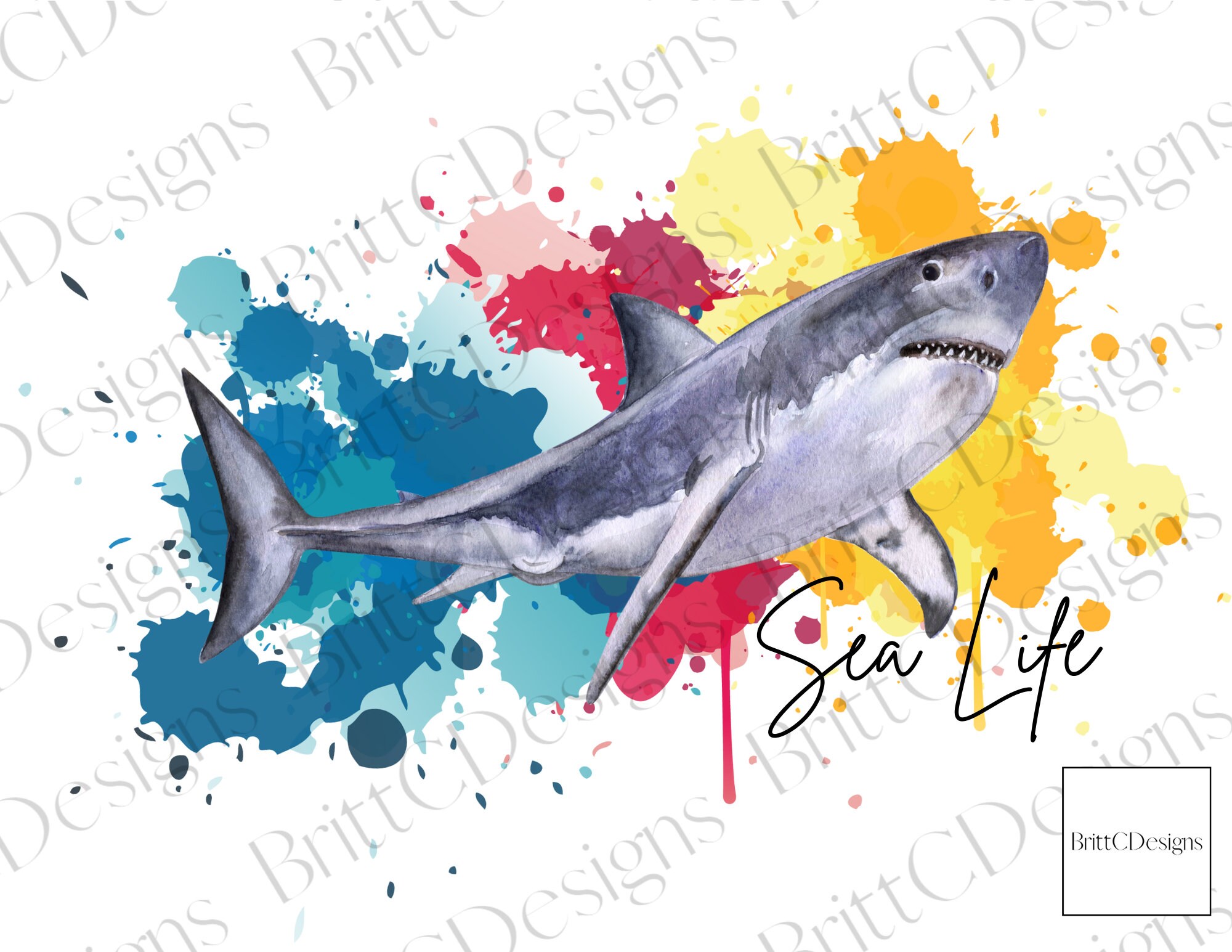 Shark Teeth Logo - Etsy