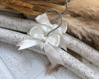 Glitter Fabric Bridal Hanger , Wedding Dress Hanger,Bridesmaid Gift,Bridal Shower Gift,Wedding Hanger,Bridal Party Hanger, Perfect Keepsake