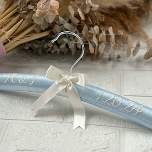 Blue Fabric with ecru thread.