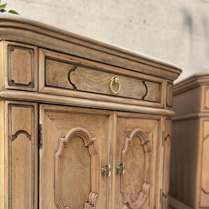 SOLD** Two Vintage Wood Nightstands with an Antique French Oak Finish