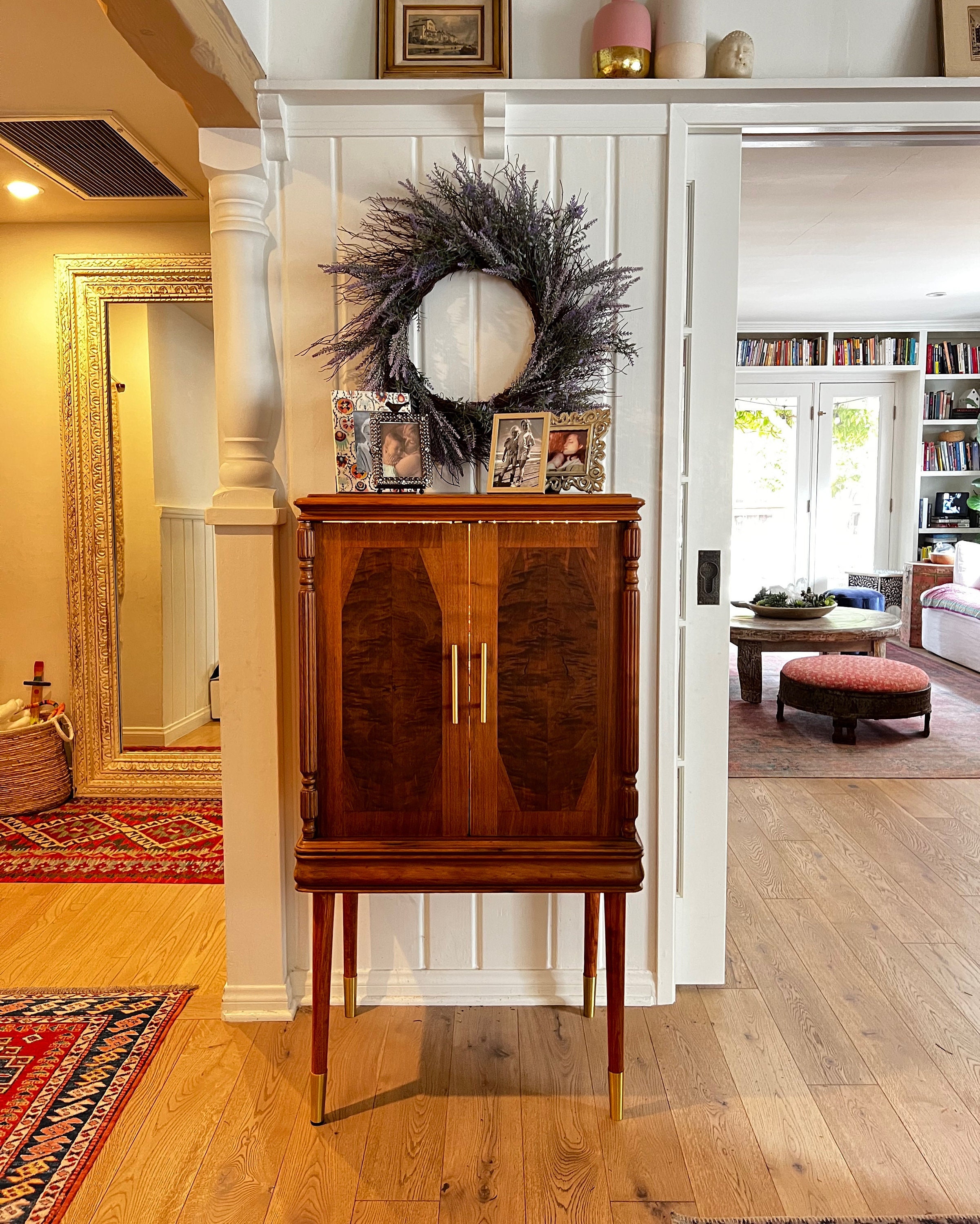 Mid century sale modern entryway cabinet