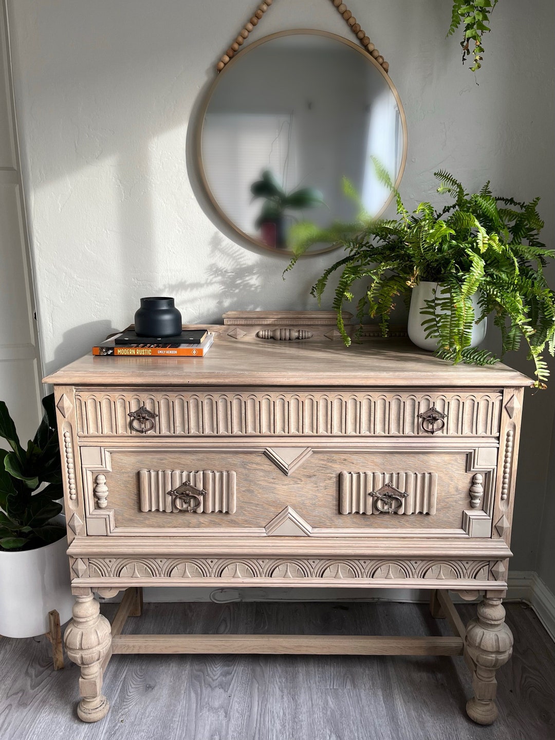 Sold**vintage Carved Wood Chest-dresser-entry or Console Table- Buffet ...