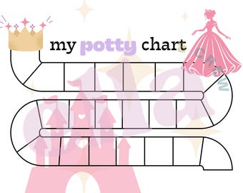 Princess Theme Potty Chart | Digital Download