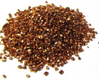 Copper Chips Grains Granules for Decorative, Display, Jewellery, Element Sample Making