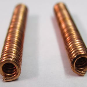 Copper Coil Element Sample for Decorations, Display, Crafts in Glass Vial