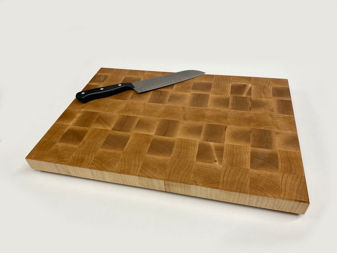 Large Maple Cutting Board End Grain Butcher Block 12 X Etsy