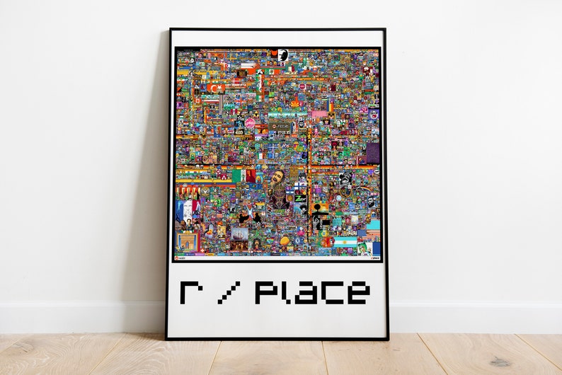 R/place Reddit Rplace Poster 2022 Wall Art Wall Decor Etsy UK