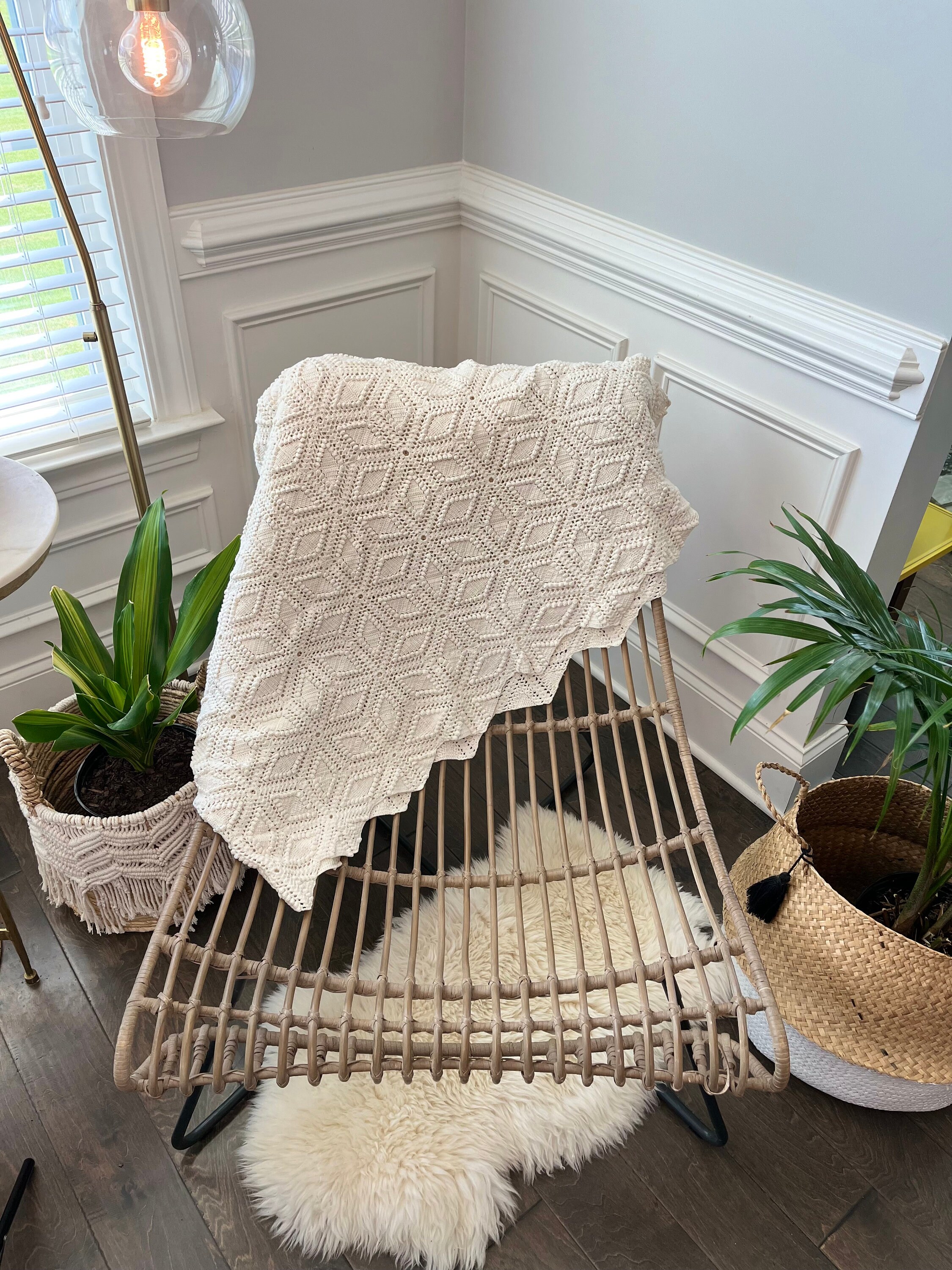 Hand Crocheted Twin Bedspread - Etsy