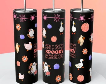Duck Lovers Halloween Spooky Season 20oz Tumbler PNG