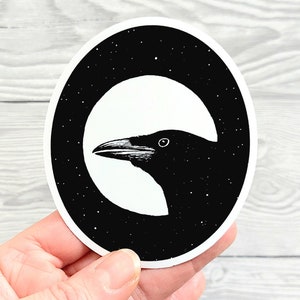 カラスのステッカー | カラスの頭 | 手作りステッカー | バレットジャーナルのアイデア | ノートパソコンのデコレーション | カラスステッカー | デコレーションステッカー | スクラップブッキング