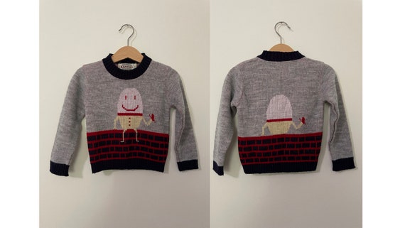 Vintage Seventies Humpty Dumpty Sweater 2T - image 1