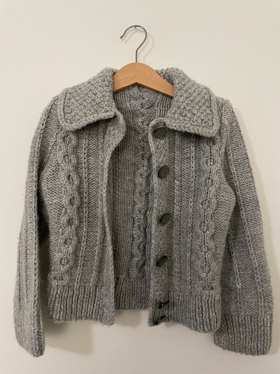 Vintage Hand Knit Cardigan 5T - image 1