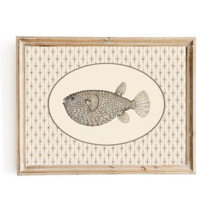 Fisch Druck, Vintage Fisch Kunst, Maximalist Wand Dekor, Bunte Fische Kunst, Bauernhaus Kunst, Fischer Ästhetik, DRUCKBARE Kunst, A-204