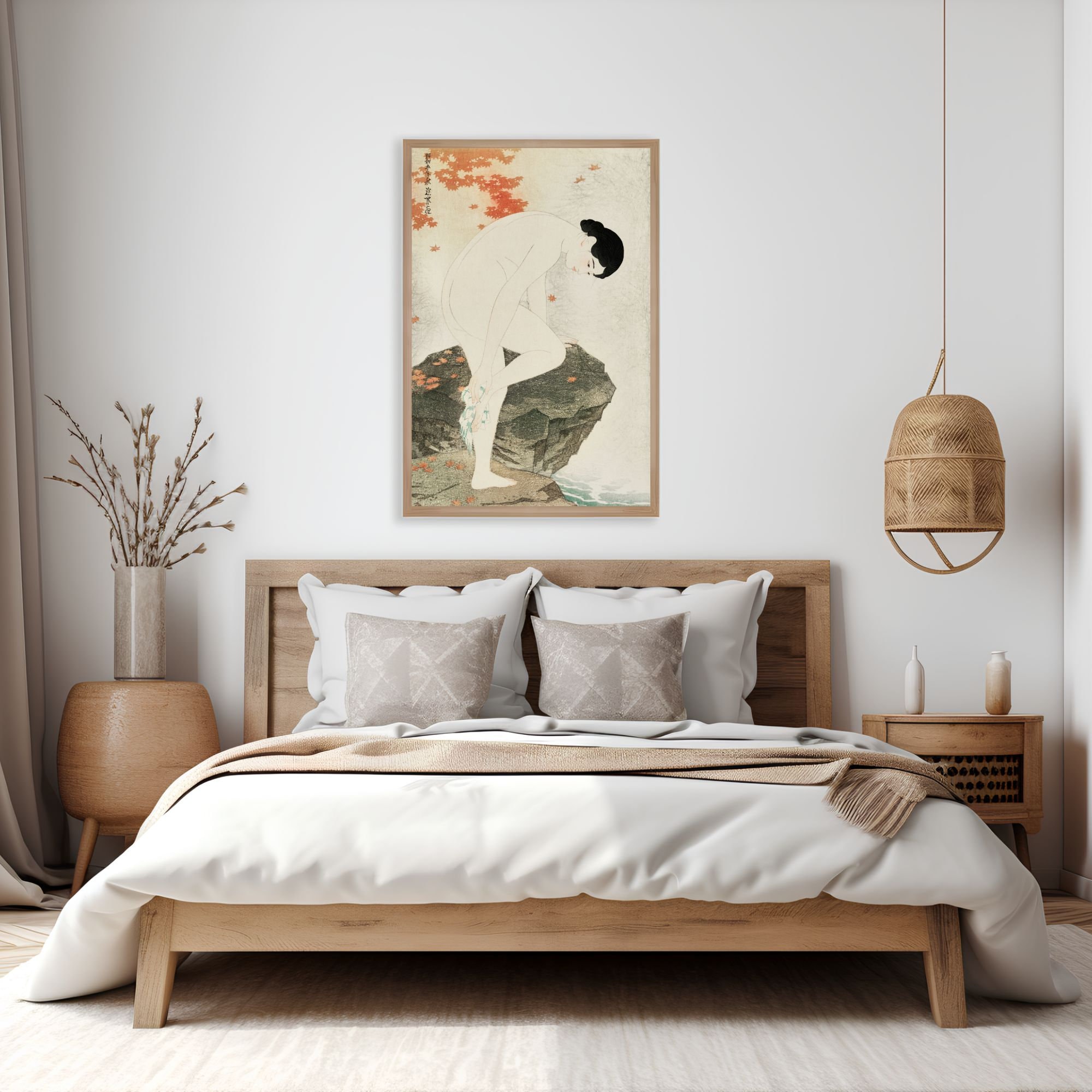 Printable Vintage Japanese Wood Block Print Antique Japanese Nude Art