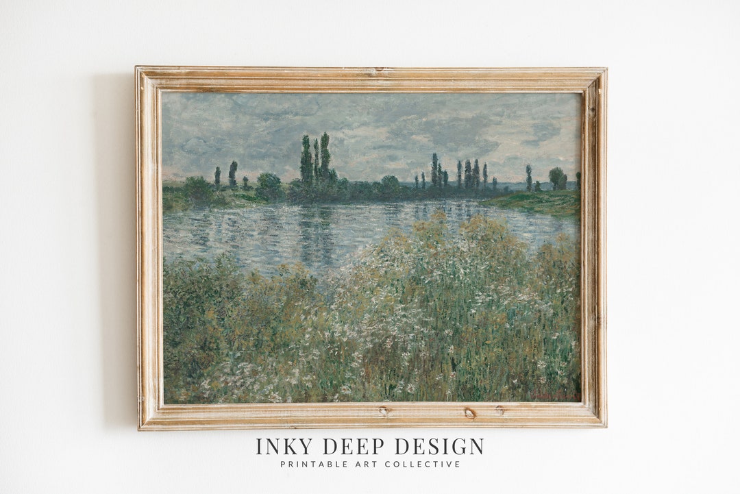 Claude Monet Print French Impressionist Landscape Painting Banks of the ...