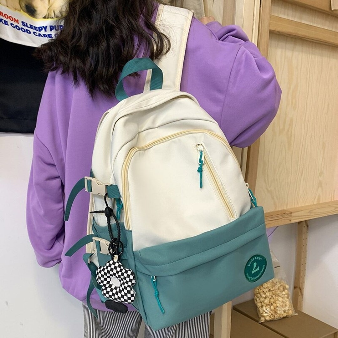 Teenagers Aesthetic School Bags Student Waterproof Backpack Etsy