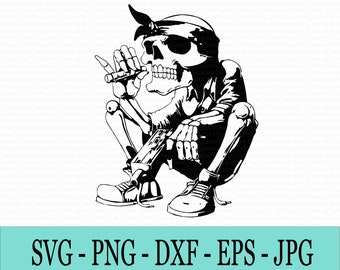Skeleton skull, Digital Download File, for Car, Motorcycle and gift cups.