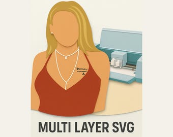 Layered Faceless Portrait SVG | Multi Layer Vector Illustration | Cricut  Cut File