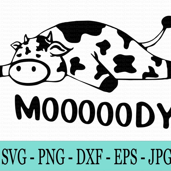 Sleepy Cow SVG, Lazy, , Heifer, Farm Girl, Farmer Gift, Digital Download File. cricut.