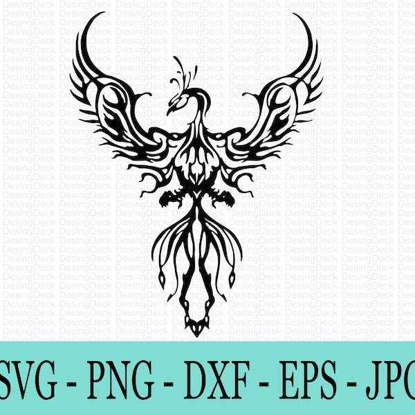 Phoenix SVG, Clipart, Cricut, Cut File , Silhouette, Vinyl