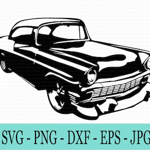 クラシックカー シルエット SVG、車 SVG、アンティークカー、レトロカー、デジタル ダウンロード ファイル、サイズ 8''x5''