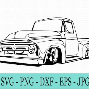 Classic Pickup Truck SVG,Classic Car Silhouet,Kids Room, Living Room, Vinyl Print. Antique Car,Retro Truck, Digital Download File.