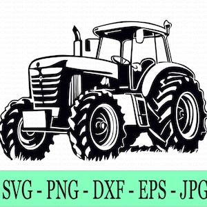 Giant Tractor SVG, Tractor Silhouette - Gift Digital Download File for Birthday and Special Occasions.