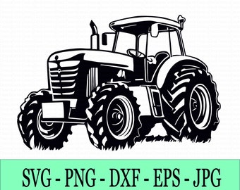 Tractor gigante SVG, silueta de tractor: archivo de descarga digital de regalo para cumpleaños y ocasiones especiales.