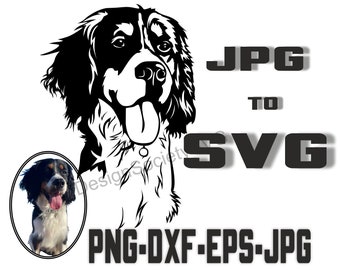 Benutzerdefinierte Haustier SVG, benutzerdefinierte Hund Portrait, benutzerdefinierte Hund SVG vom Foto, benutzerdefinierte Haustier Illustration, Haustier-Gedenkstätten