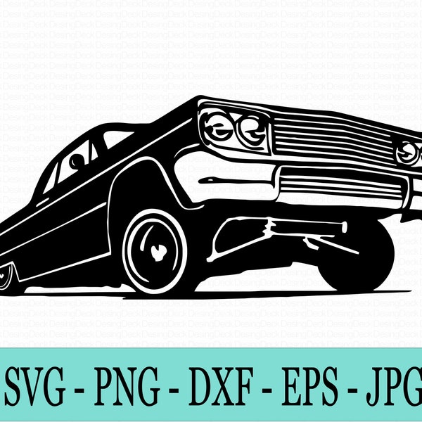 Classic Car Silhouet SVG, Retro Car, Stickers, Svg, Dxf, Png, Eps, Jpg Digital Download File.